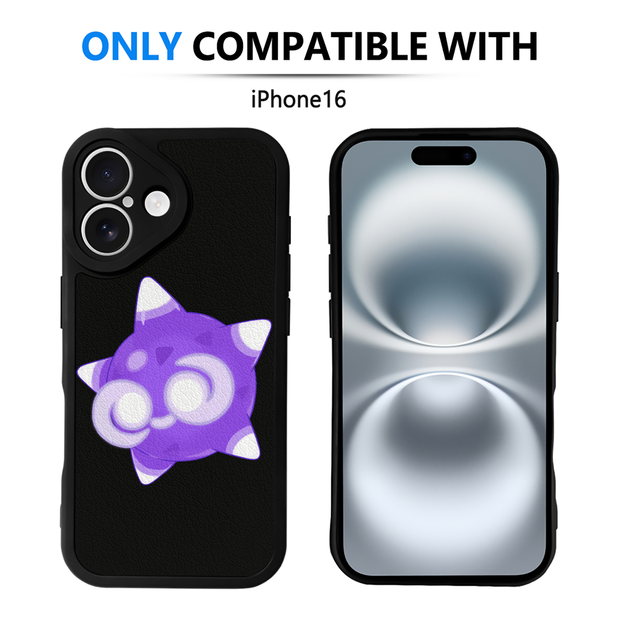（画像用） ポケットモンスター Pokémon 【iPhone 16シリーズ対応】シリコンスマホケース（レザー調） 材質：シリコン